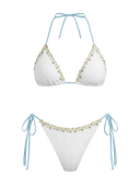 Elise-Floral Trim Bikini