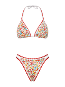 Vera-Floral Trim Bikini